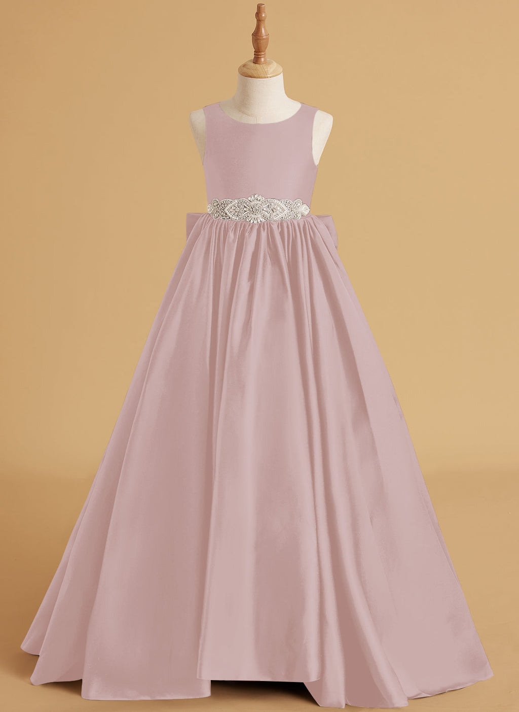 Duchesse-Linie/Princess-Linie Satin Sweep/Pinsel zug Blumenmädchenkleid 