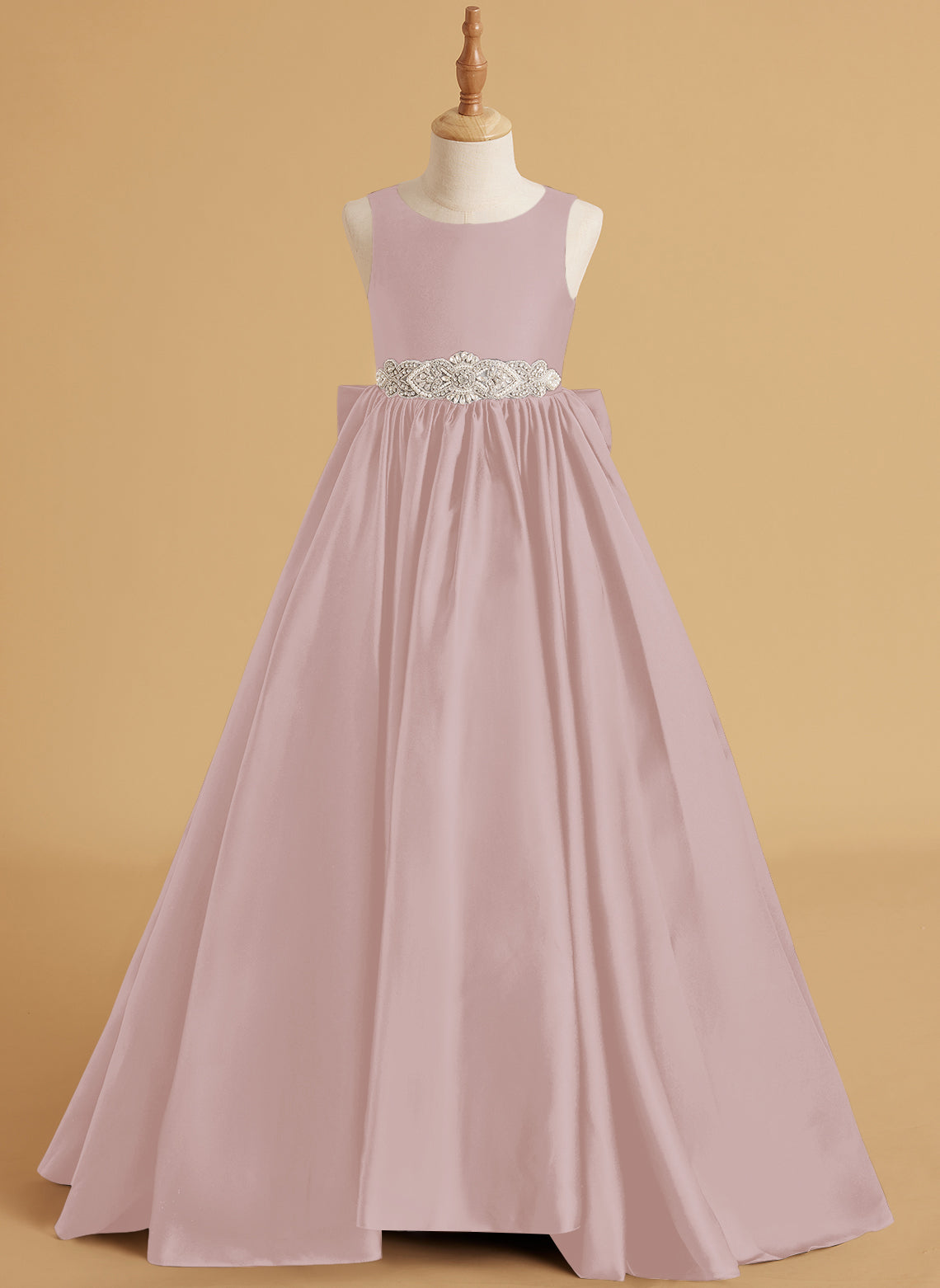 Duchesse-Linie/Princess-Linie Satin Sweep/Pinsel zug Blumenmädchenkleid 