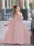 Vestidos de niña de las flores con vestido de princesa y flores en 3D