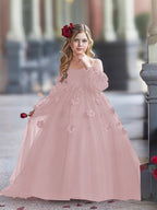 Vestidos de niña de las flores con vestido de princesa y flores en 3D