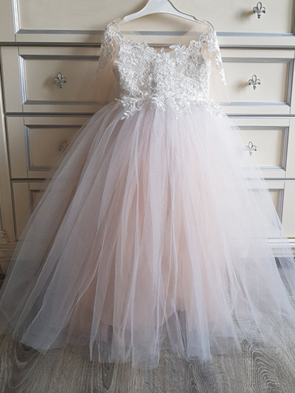Prinzessinnen-Ballkleid für Mädchen mit Spitzendetails 