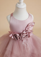 Duchesse-/Prinzessinnen-Tüll-Knielanges Baby-Mädchen-Kleid 
