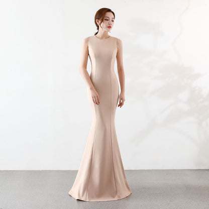 Toast Dress Bride Wedding Long Cocktail Elegant Fishtail Engagement Bridal Evening Dress Women – Best Wedding Dress for Bride
