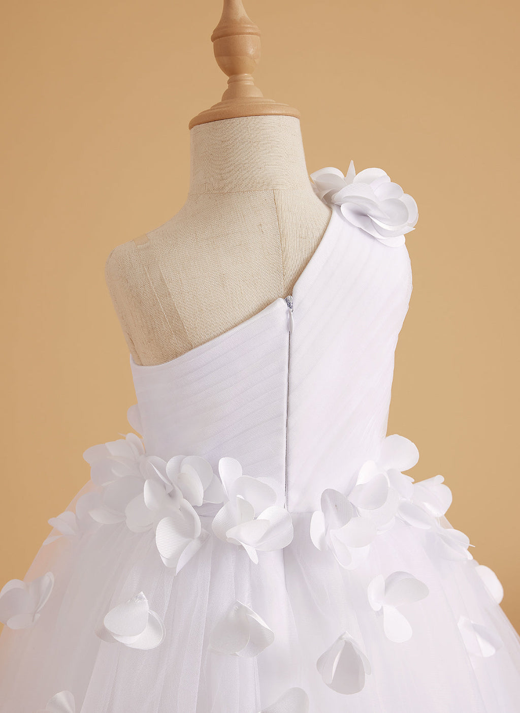 Duchesse-Linie/Princess-Linie Tüll Bodenlang Blumenmädchenkleid 