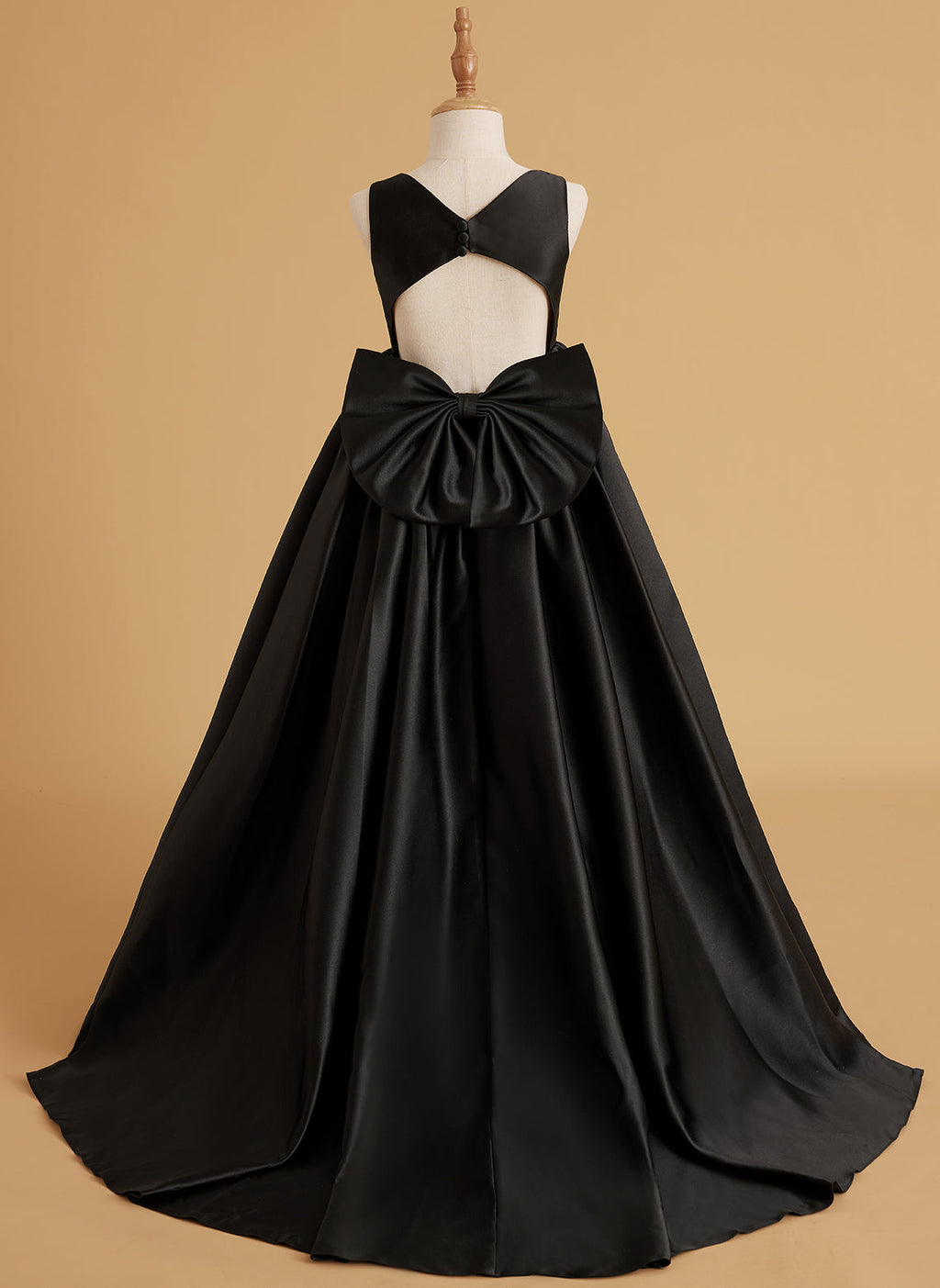 Duchesse-Linie/Princess-Linie Satin Sweep/Pinsel zug Blumenmädchenkleid 