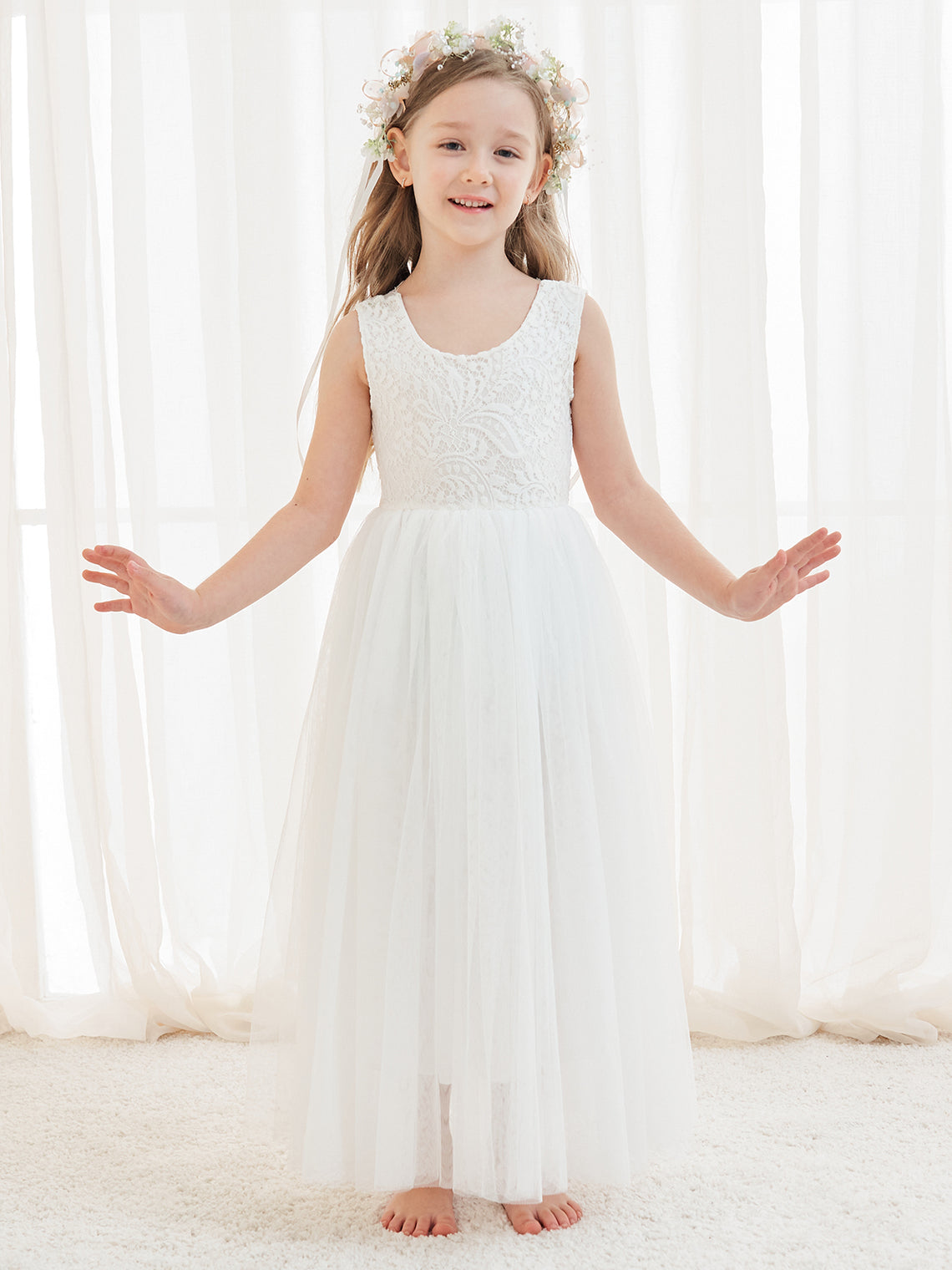 Enchanted Tulle Lace Flower Girl Dress