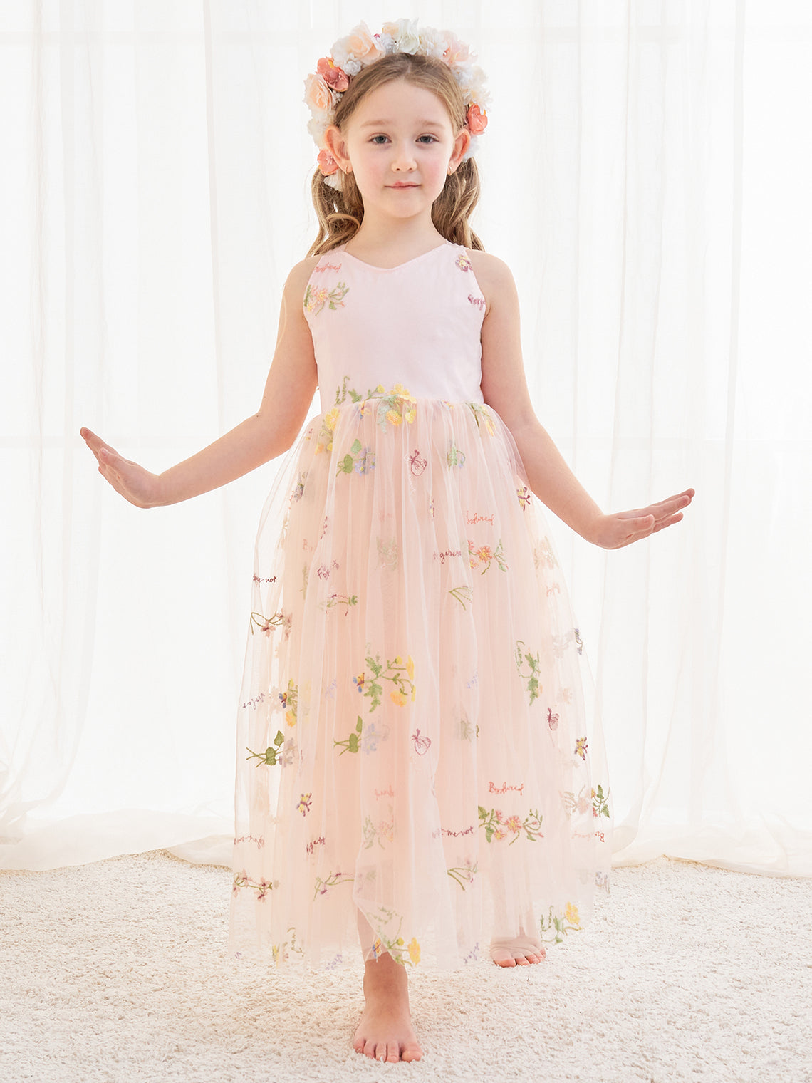 A-line Tulle Ankle-length Pink Dress (2003227599)