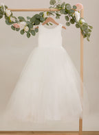 Ballkleid/Princess-Linie Satin Tüll Knöchellanges Kleid 