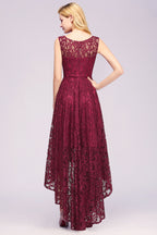 Elegant A-Line Scoop Sleeveless Lace Bridesmaid Dress