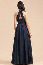Elegant A-line Sleeveless V-Neck Ruffle Chiffon Lace Bridesmaid Dresses