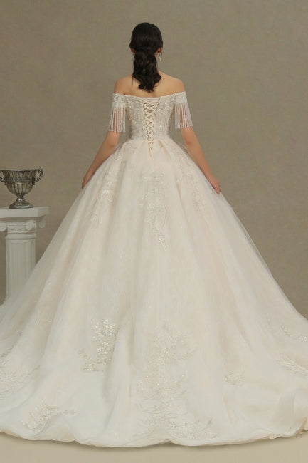Vestidos de novia elegantes de corte A | Vestidos de novia con mangas