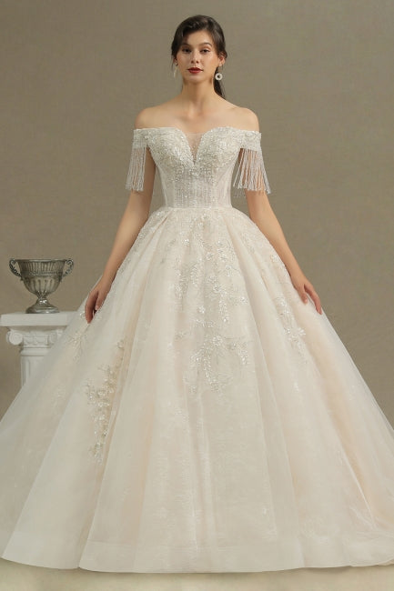 Vestidos de novia elegantes de corte A | Vestidos de novia con mangas