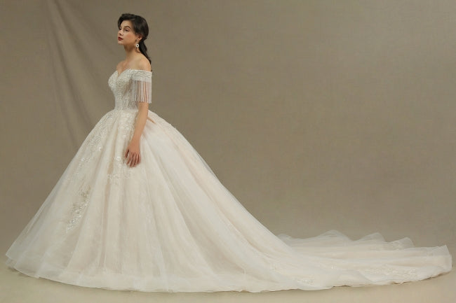 Vestidos de novia elegantes de corte A | Vestidos de novia con mangas