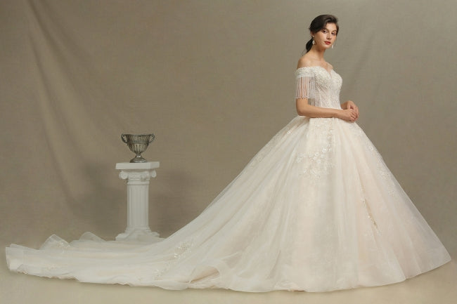 Vestidos de novia elegantes de corte A | Vestidos de novia con mangas