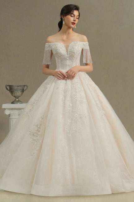 Vestidos de novia elegantes de corte A | Vestidos de novia con mangas