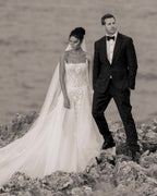 Elegantes vestidos de novia de diseño con apliques de encaje en forma de A