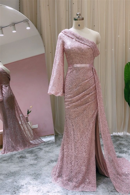 Elegant evening dresses with sleeves