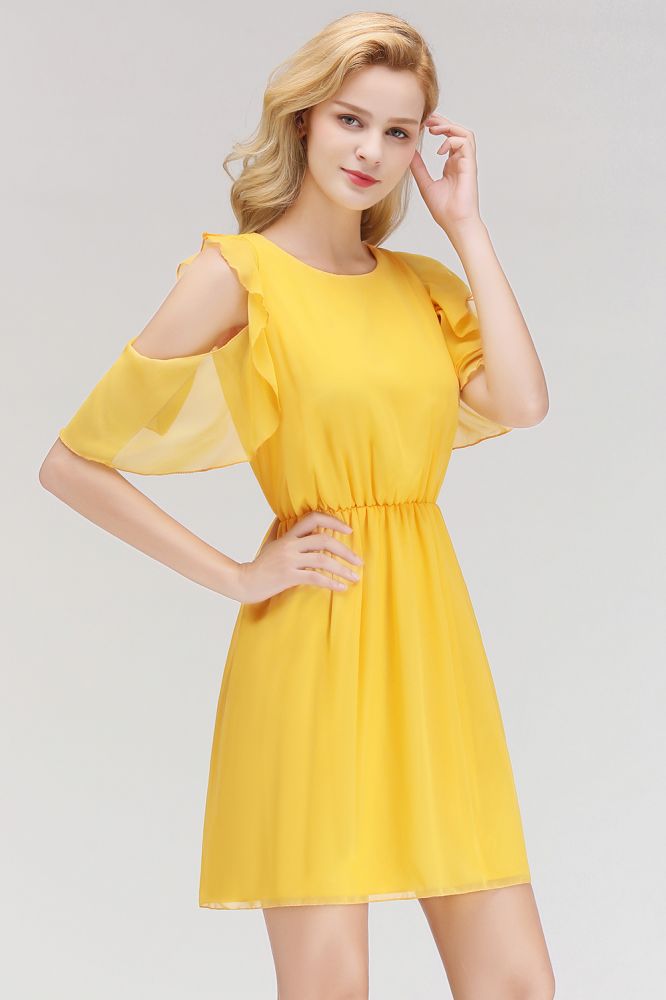 Elegant Jewel Mini Daily Casual Dresses Simple Tulle Sleeveless Evening Dresses