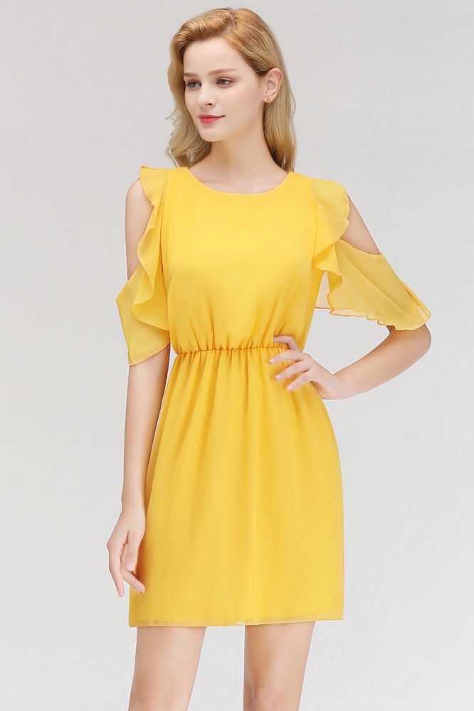 Elegant Jewel Mini Daily Casual Dresses Simple Tulle Sleeveless Evening Dresses