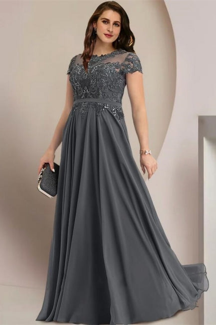 Elegante A-Linie mit Flügelärmeln in Übergröße Brautjungfernkleider Kleider für die Brautmutter