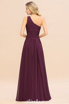 Elegante One-Shoulder-Ballkleider mit Rüschen | Ärmellose A-Linien-Abendkleider