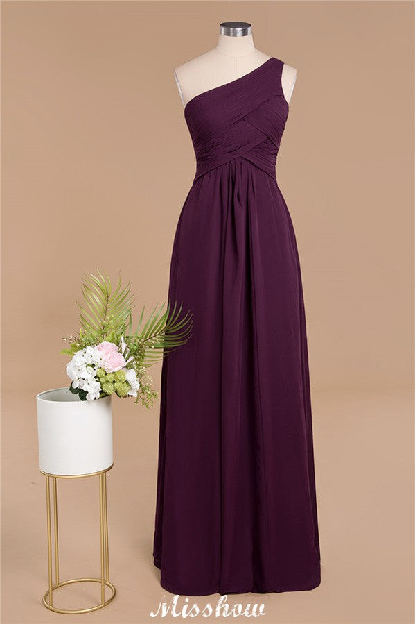 Elegante One-Shoulder-Ballkleider mit Rüschen | Ärmellose A-Linien-Abendkleider