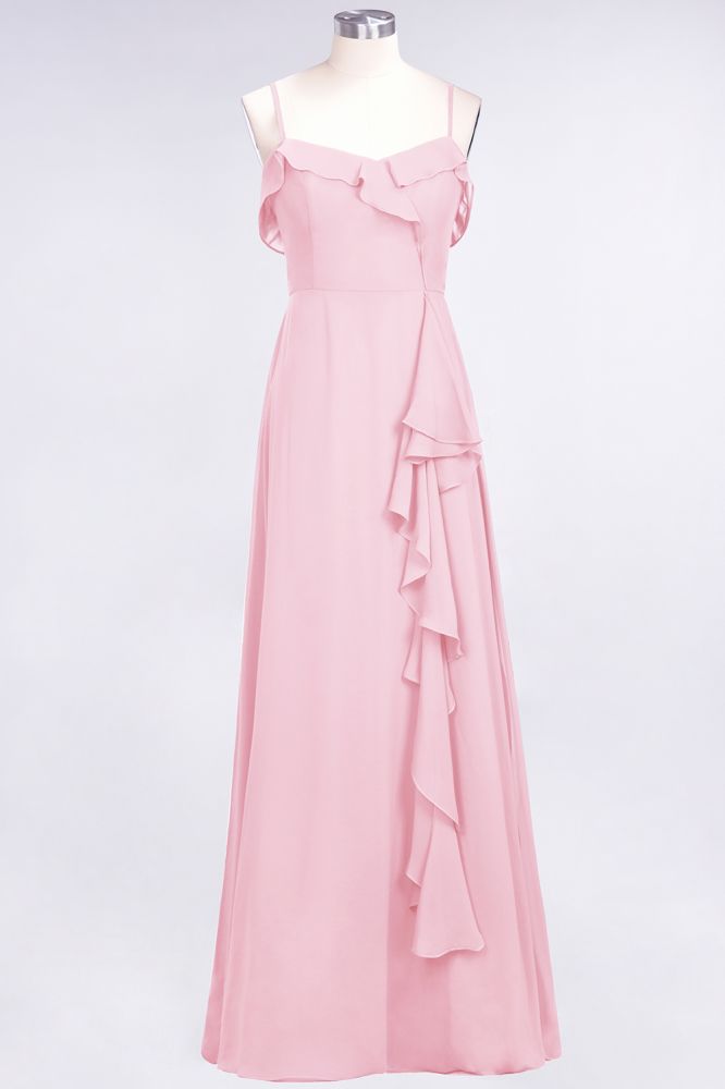 Elegantes Spaghetti Aline Rüschen Einfaches Ballkleid Königsblaues Abendkleid Swing