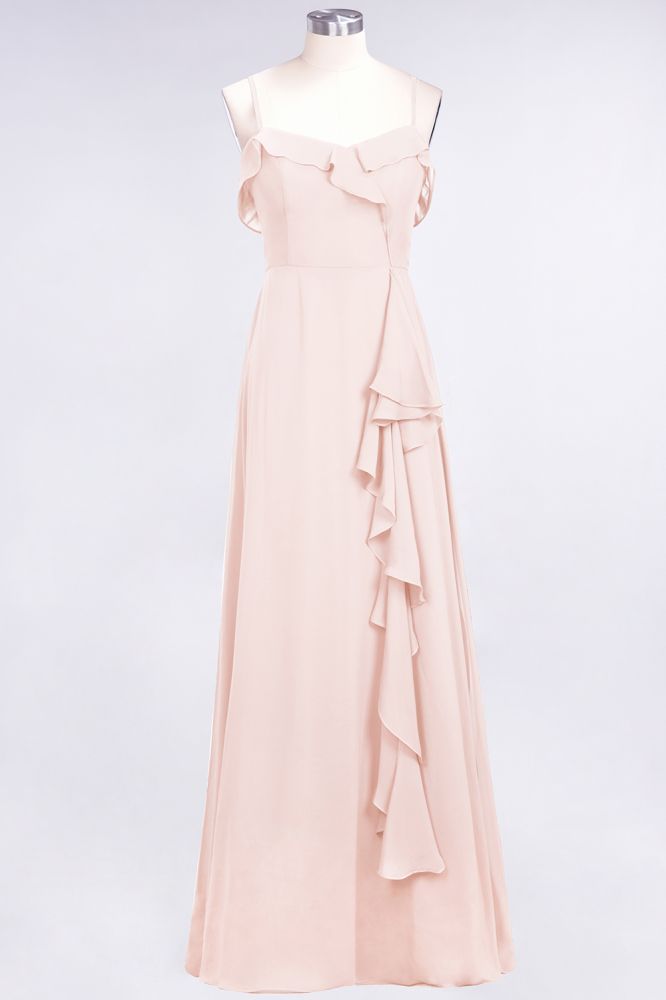 Elegantes Spaghetti Aline Rüschen Einfaches Ballkleid Königsblaues Abendkleid Swing