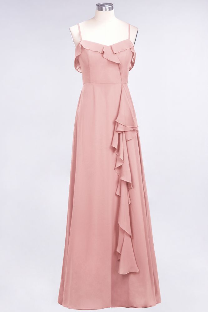 Elegantes Spaghetti Aline Rüschen Einfaches Ballkleid Königsblaues Abendkleid Swing