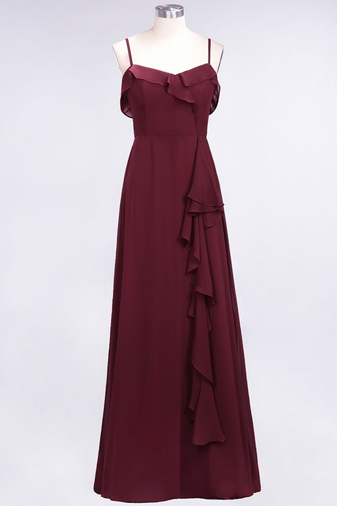 Elegantes Spaghetti Aline Rüschen Einfaches Ballkleid Königsblaues Abendkleid Swing