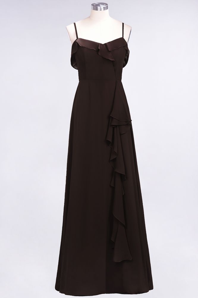 Elegantes Spaghetti Aline Rüschen Einfaches Ballkleid Königsblaues Abendkleid Swing