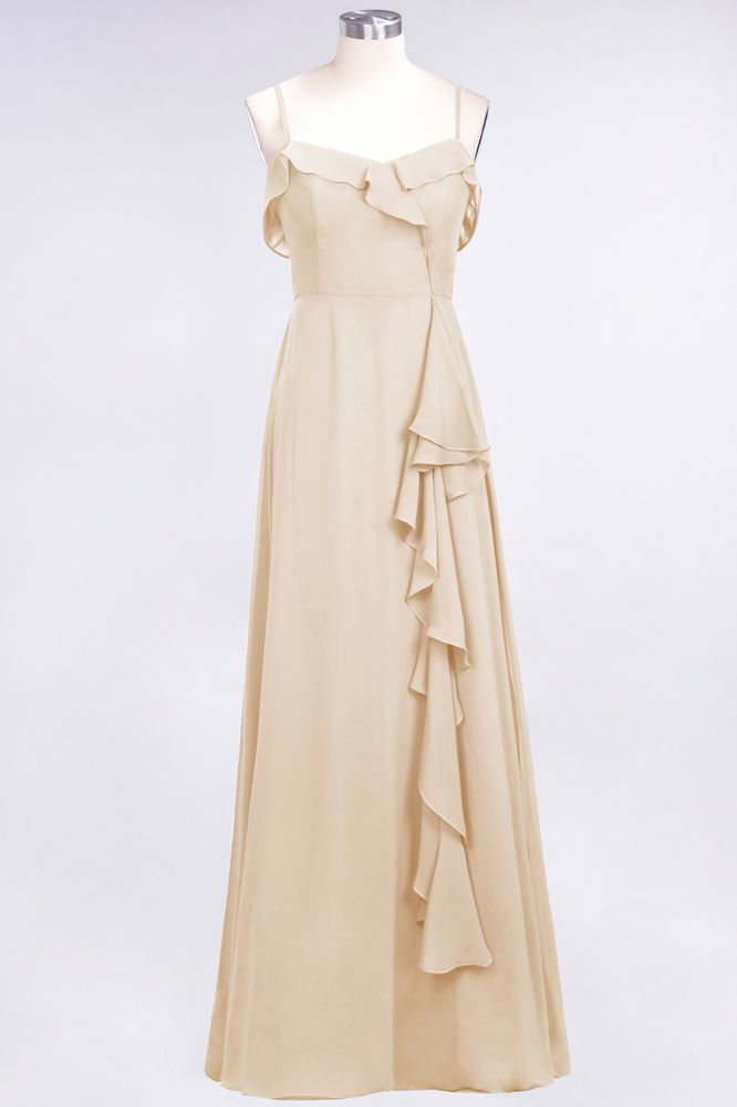 Elegantes Spaghetti Aline Rüschen Einfaches Ballkleid Königsblaues Abendkleid Swing