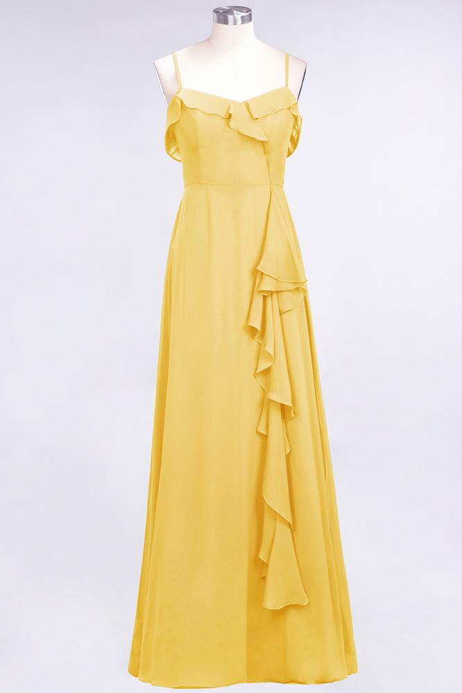 Elegantes Spaghetti Aline Rüschen Einfaches Ballkleid Königsblaues Abendkleid Swing