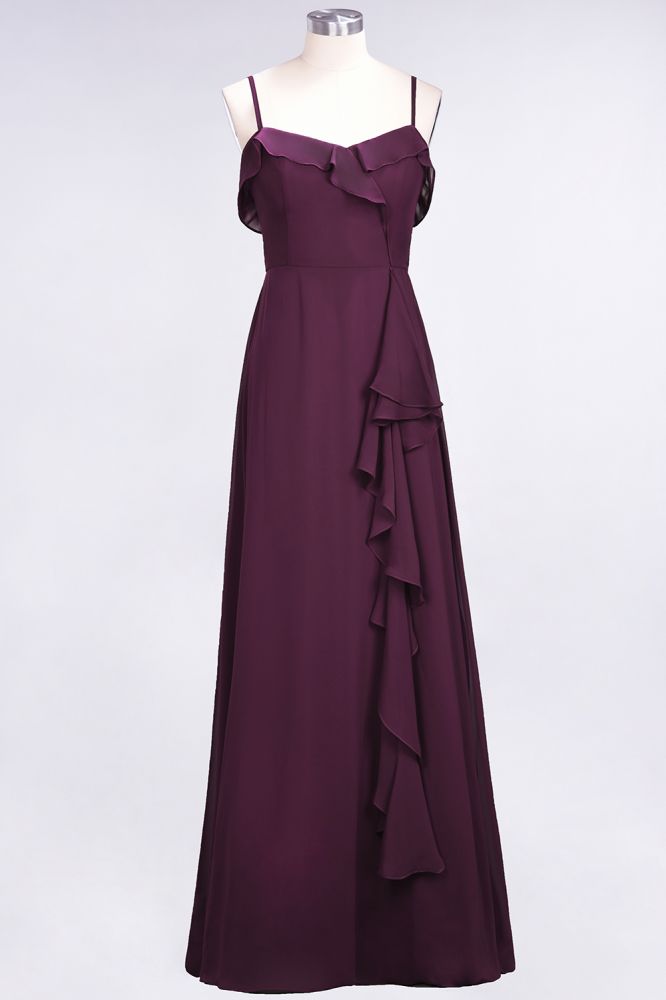 Elegantes Spaghetti Aline Rüschen Einfaches Ballkleid Königsblaues Abendkleid Swing