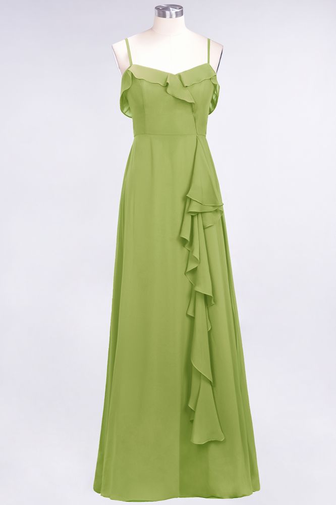 Elegantes Spaghetti Aline Rüschen Einfaches Ballkleid Königsblaues Abendkleid Swing