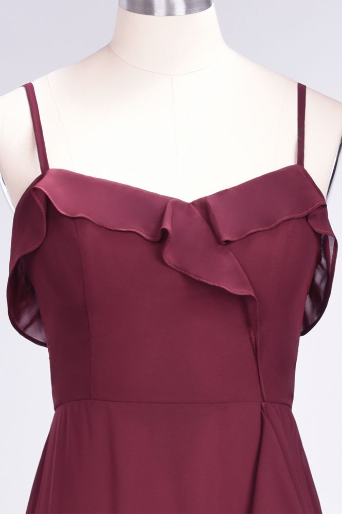 Elegantes Spaghetti Aline Rüschen Einfaches Ballkleid Königsblaues Abendkleid Swing