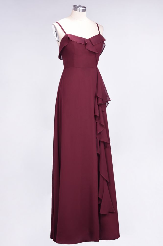 Elegantes Spaghetti Aline Rüschen Einfaches Ballkleid Königsblaues Abendkleid Swing