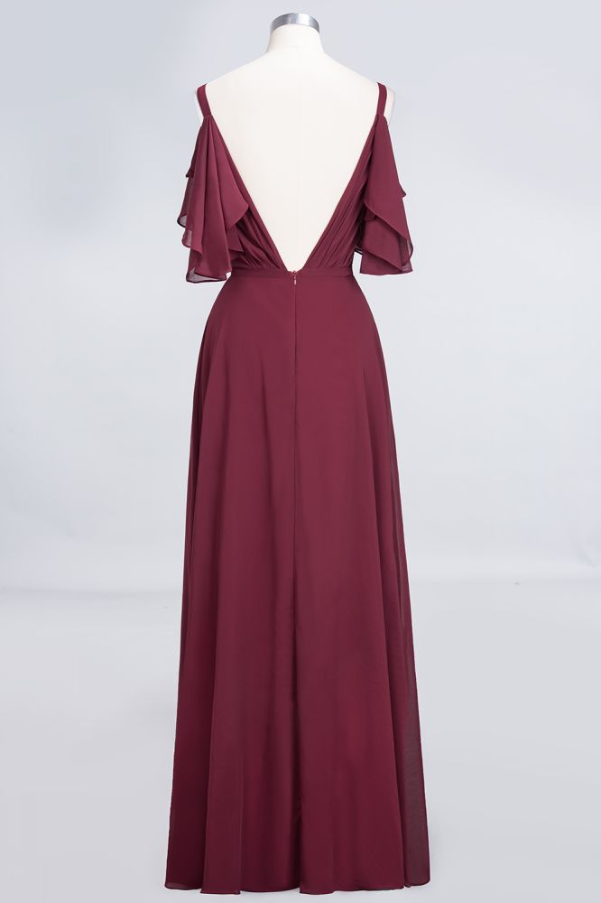 Elegante vestido de dama de honor de gasa con volantes hasta el suelo, con perlas, sin mangas, para fiesta de boda