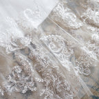 Exquisite Long A-line Appliques Lace Tulle Wedding Dress
