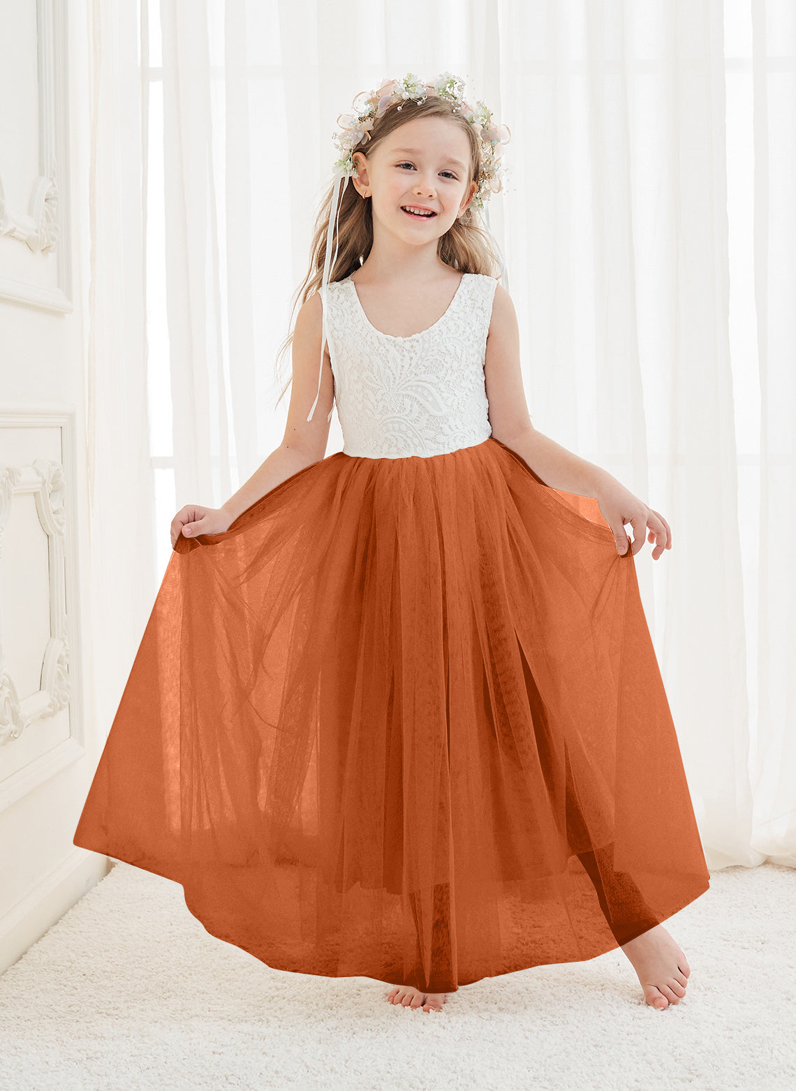 Enchanted Tulle Lace Flower Girl Dress