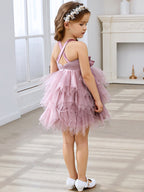 Duchesse-/Prinzessinnen-Tüll-Knielanges Baby-Mädchen-Kleid 