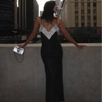 Sexy Deep-V Rhinestone Bandage Dress Prom Dress