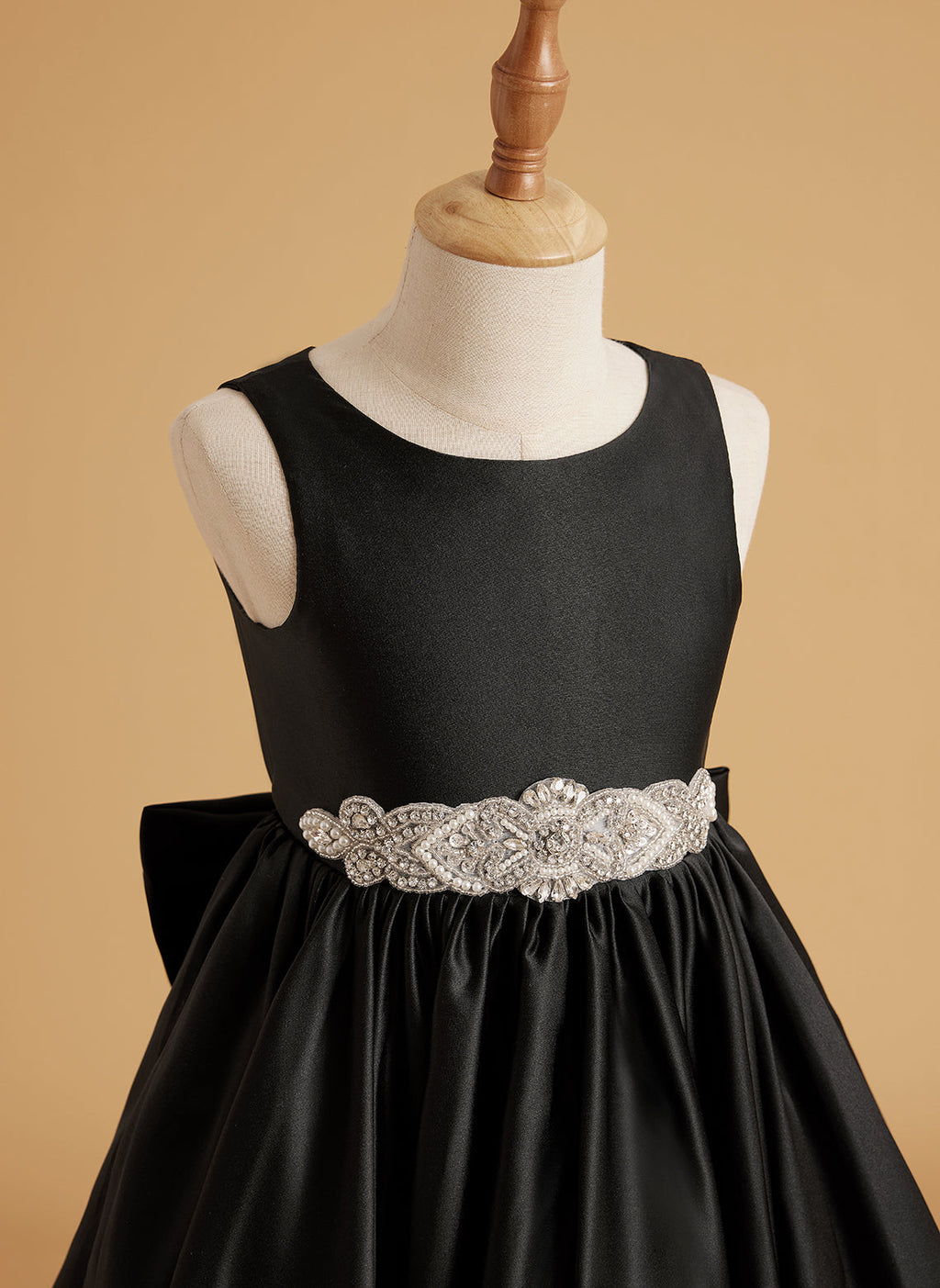 Duchesse-Linie/Princess-Linie Satin Sweep/Pinsel zug Blumenmädchenkleid 