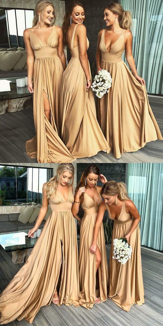Sexy Bridesmaid Dress with Split SCB11