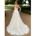 RODDRSYA Boho Elegant Wedding Dresses For Women Square Collar Appliques Lace Backless With Button Vestidos De Novia Custom Made-payinti