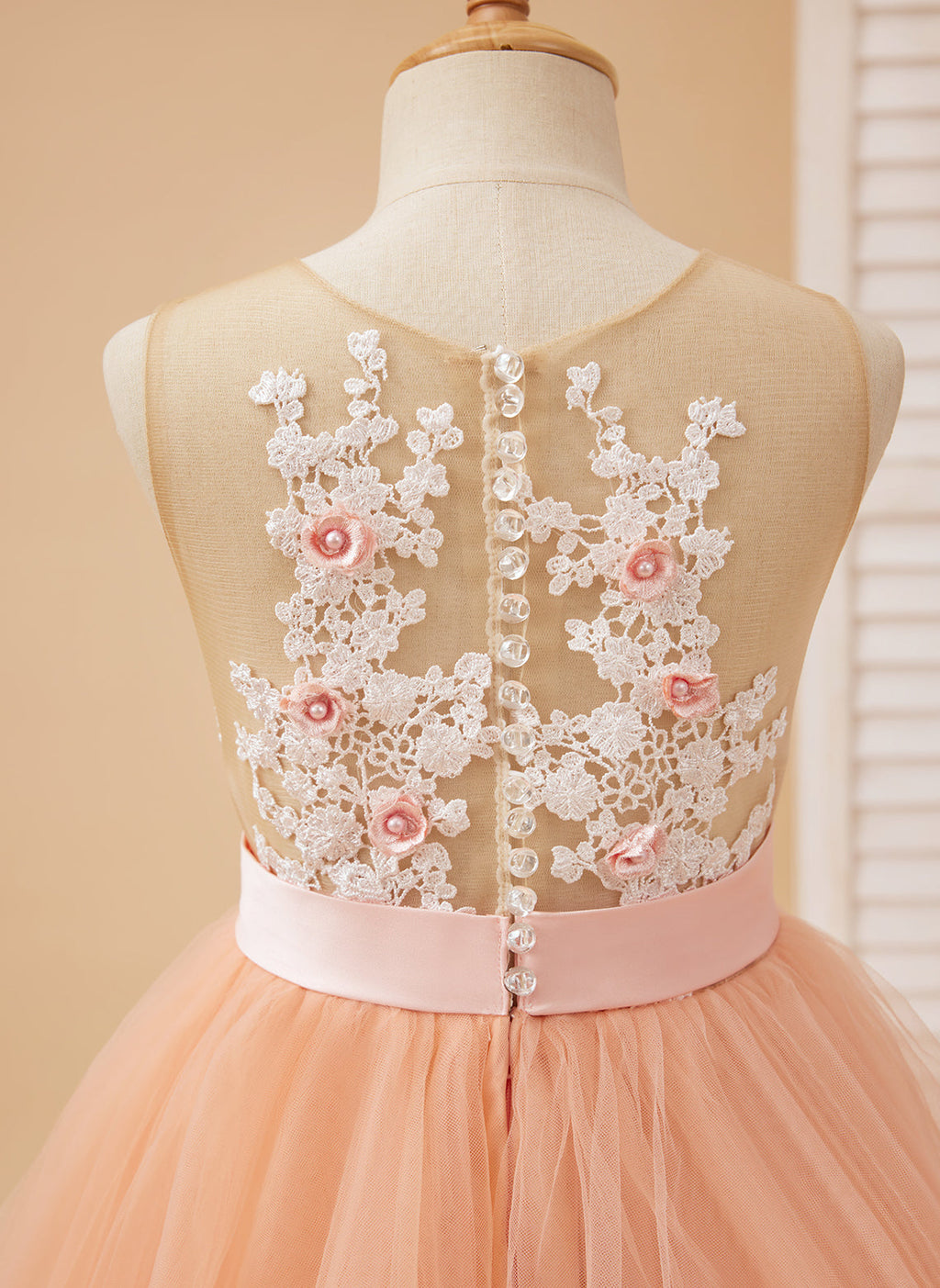 Duchesse-/Princess-Linie Tüll Bodenlanges Kleid 