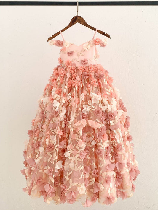 A-Linie Tüll Bodenlanges Kleid (2003227607) 