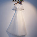 Kurzes Homecoming-Kleid aus weißem Tüll s97