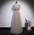 Vestido de noche largo con lentejuelas de tul, talla 60
