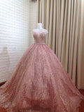 Luxuriöse Rosa Prinzessin Kleid Süße 16 Kleid, Rosa Ballkleid Y1405